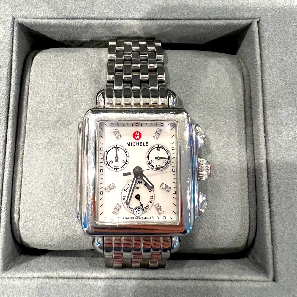 Michele Deco Diamond Mother of Pearl.Original Box